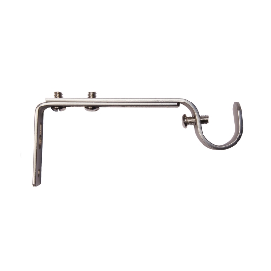 HOLDER 19MM REG.BAR BØRSTET STÅL 2 STK